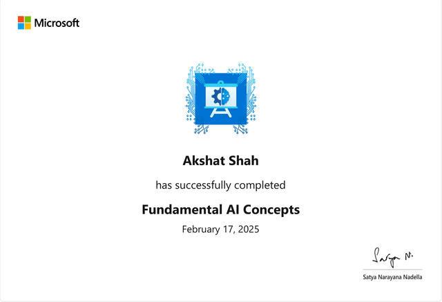 Microsoft Fundamental AI Concepts (Badge) - 2025