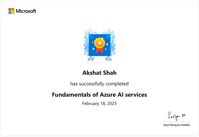 Microsoft Azure AI Services (Badge) - 2025