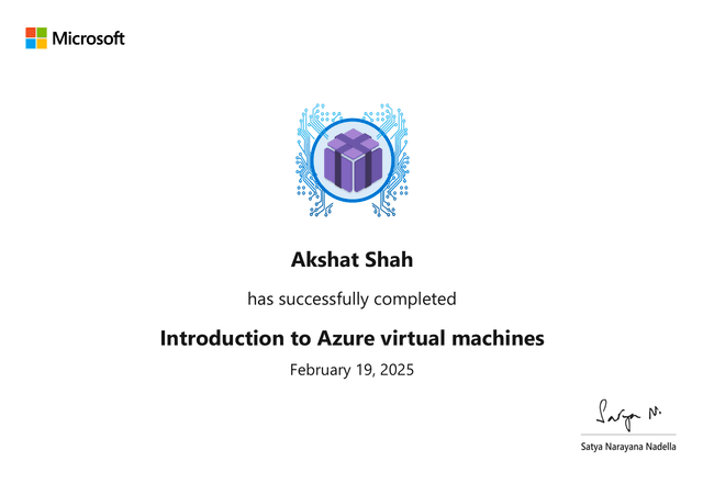 Microsoft Introduction to Azure Virtual Machines (Badge) - 2025